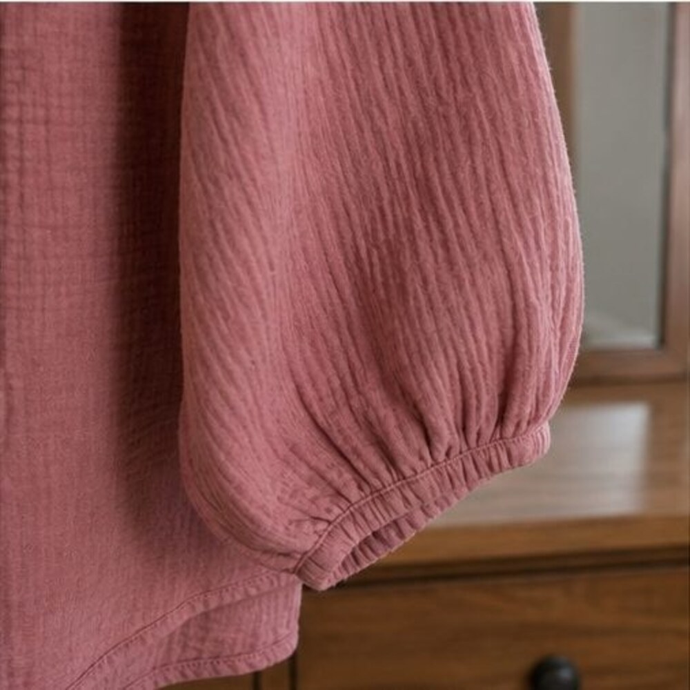 Rust Pleated Blouse - Picture 5 of 6